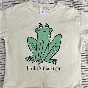 Zara Kids Light Green Frog Tee